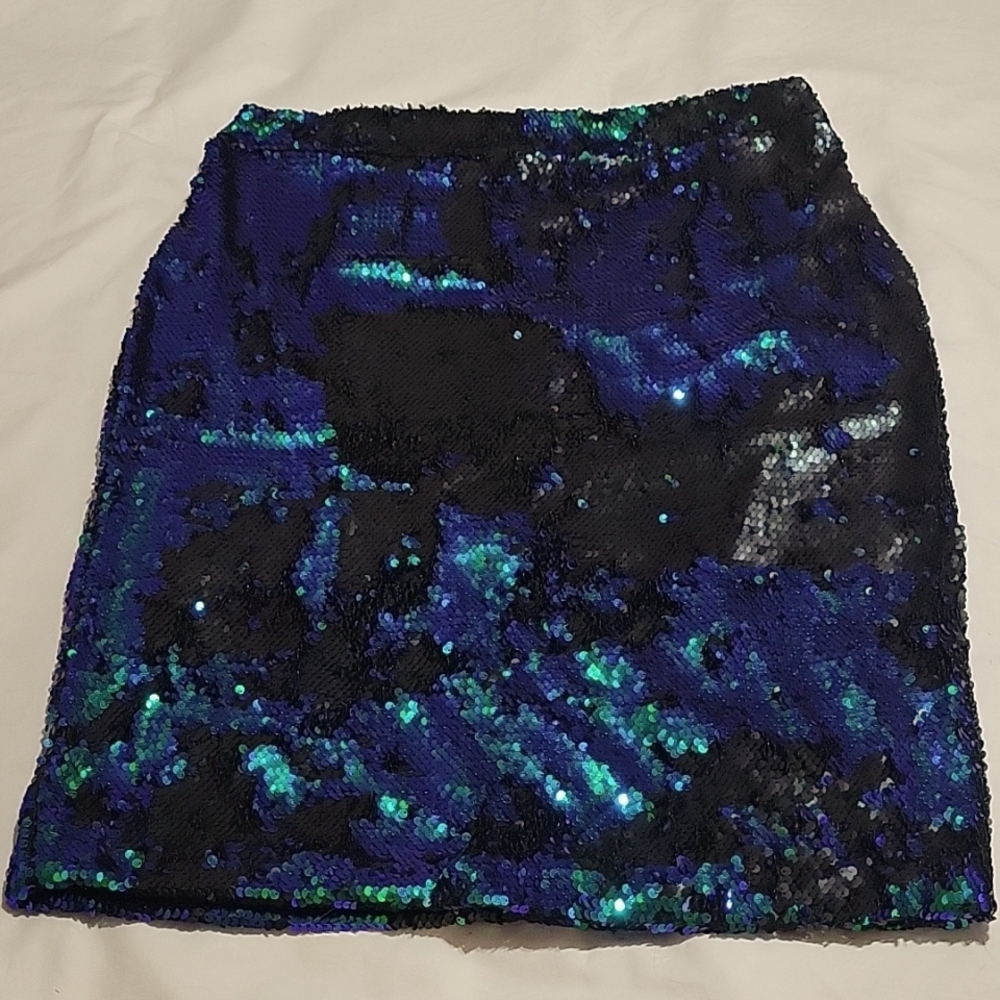 Iridescent Sequin Pencil Skirt